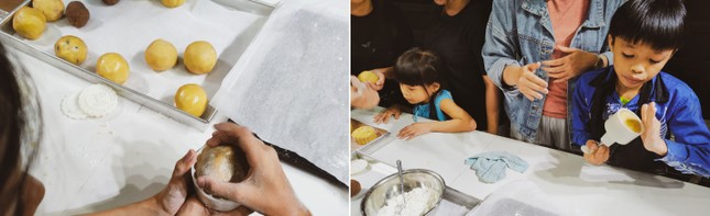 Khoảnh khắc lần đầu làm bánh Trung Thu của các em ở lớp học tình thương Rạch Ông ảnh 8