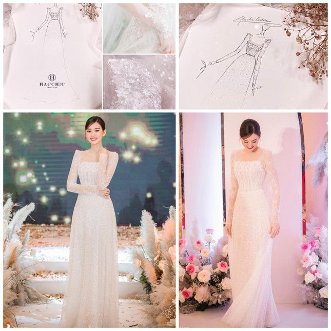 Ngắm 3 mẫu váy cưới của Á hậu Tường San: Lộng lẫy như công chúa, dịu dàng như tiểu thư ảnh 4