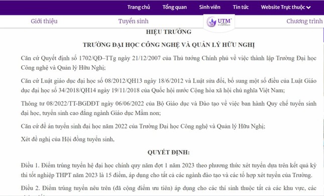 Công bố điểm chuẩn xét kết quả thi tốt nghiệp trước lọc ảo: Trường ĐH có vi phạm Quy chế tuyển sinh? ảnh 2