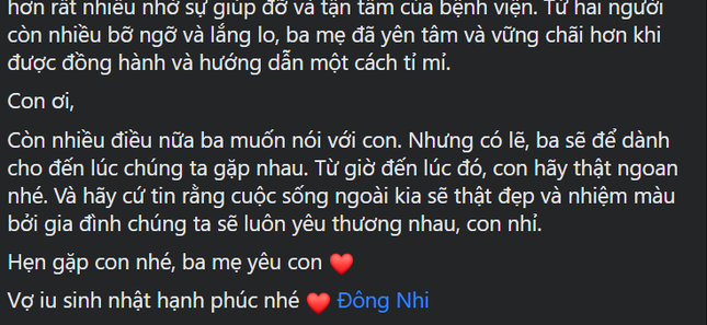 Xúc động với bức thư gửi con gái tương lai của Ông Cao Thắng nhân dịp sinh nhật Đông Nhi ảnh 4