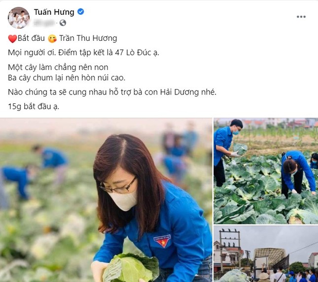 Tuấn Hưng kêu gọi bạn bè cùng chung tay “giải cứu” nông sản cho bà con Hải Dương ảnh 1