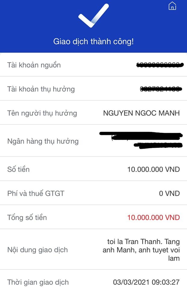 Trấn Thành chuyển “nóng” 10 triệu đồng, Việt Hương ca ngợi hết lời anh Nguyễn Ngọc Mạnh ảnh 2