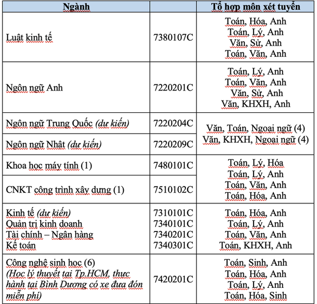 Trường ĐH Quốc tế Hồng Bàng, Trường ĐH Mở TPHCM công bố đề án tuyển sinh ảnh 7