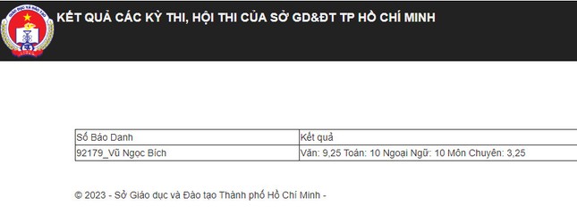 Thủ khoa kỳ thi vào lớp 10 tại TPHCM đạt 29.25/30 điểm ảnh 1