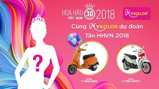 Dự đoán tân Hoa hậu Việt Nam 2018 trúng xe Vespa ảnh 1