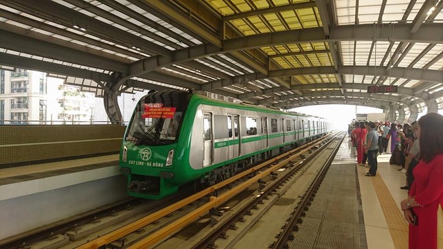 Tàu đường sắt Cát Linh - Hà Đông chạy thử toàn tuyến ảnh 1