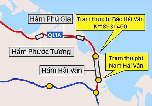 Bộ Giao thông đề xuất ghép 2 trạm thu phí ở khu vực hầm Hải Vân ảnh 1