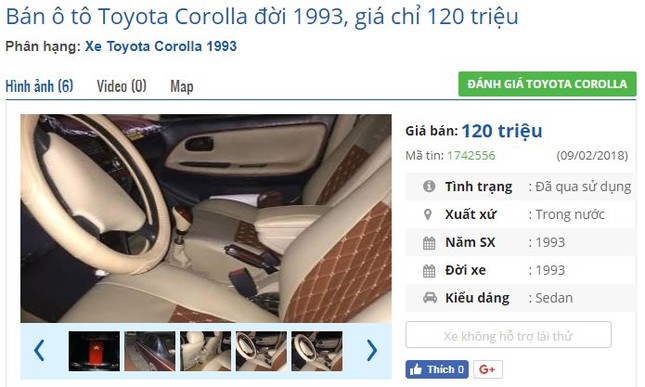 Bất ngờ loạt ôtô cũ rao bán với giá chỉ từ 120 triệu đồng ảnh 1