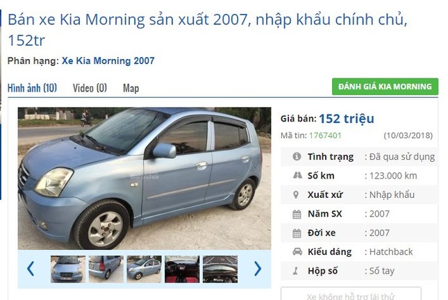 Bất ngờ loạt ôtô cũ rao bán với giá chỉ từ 120 triệu đồng ảnh 3