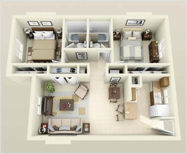 Những mẫu nhà 1 tầng đẹp dưới 500 triệu cho vợ chồng trẻ ít tiền ảnh 3