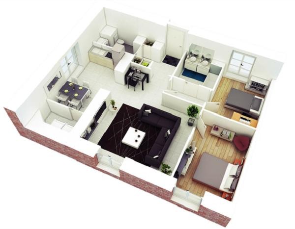 Những mẫu nhà 1 tầng đẹp dưới 500 triệu cho vợ chồng trẻ ít tiền ảnh 5