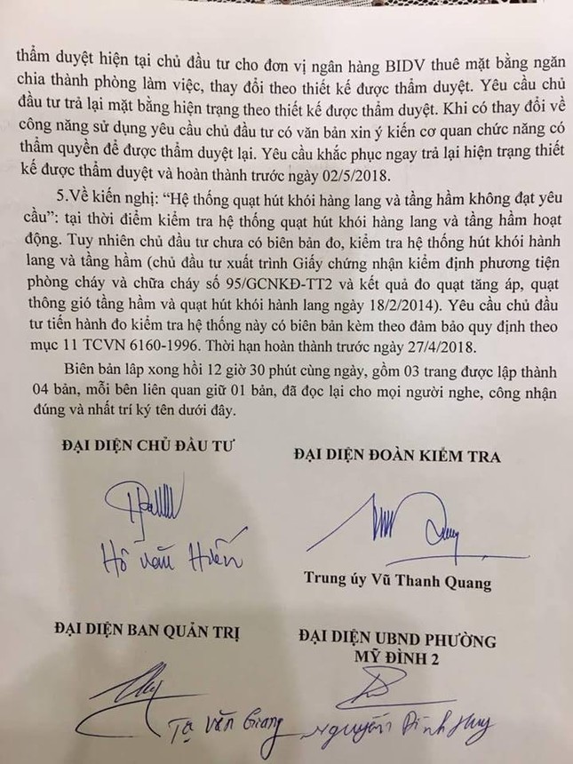 Chung cư cao cấp quây văn phòng trái phép, bịt lối thoát hiểm của dân ảnh 5