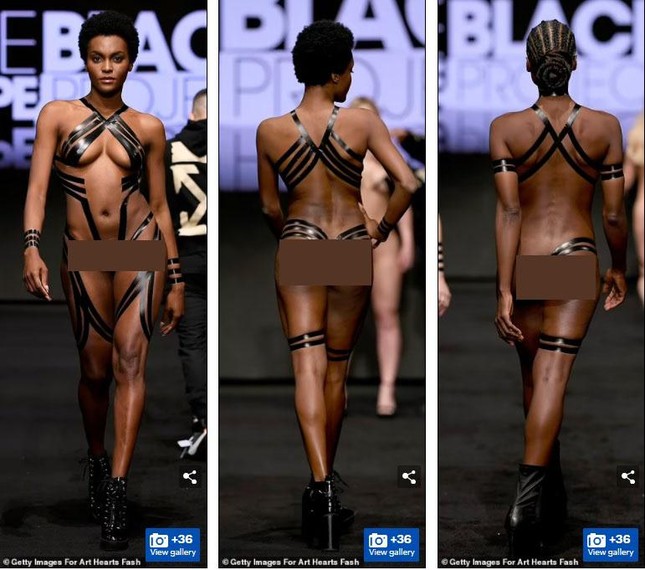 Dàn mẫu khoả thân diễn catwalk tại Tuần lễ thời trang New York ảnh 3