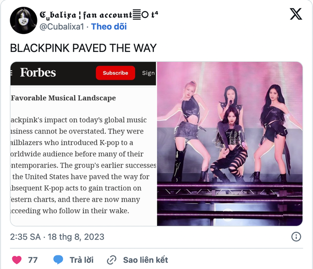 Forbes khen BlackPink mở đường cho Kpop, cư dân mạng phản đối ảnh 3