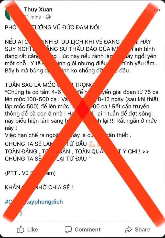 Bộ Y tế bác tin giả về COVID-19 ảnh 1