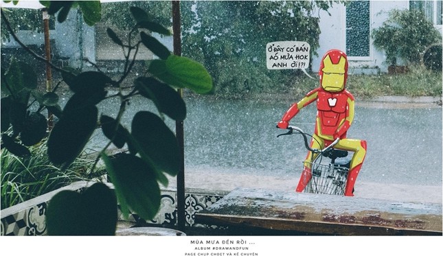 Ngắm bộ ảnh siêu dễ thương: Vô Diện ghé Sài Gòn, Thanos đạp xe xích lô ảnh 5