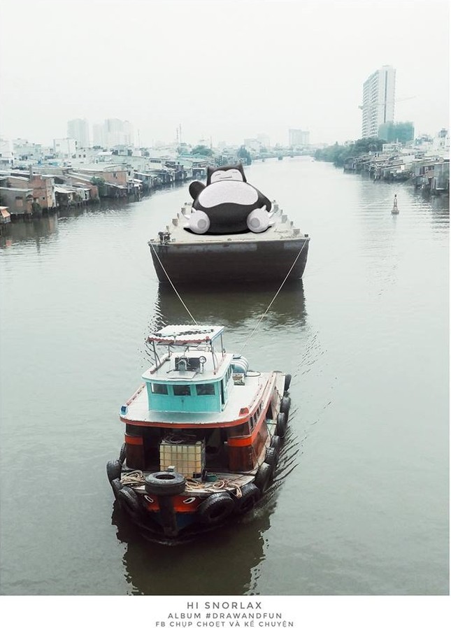 Điều đặc biệt của bộ ảnh này là hoàn cảnh xuất hiện độc đáo của các nhân vật hoạt hình.