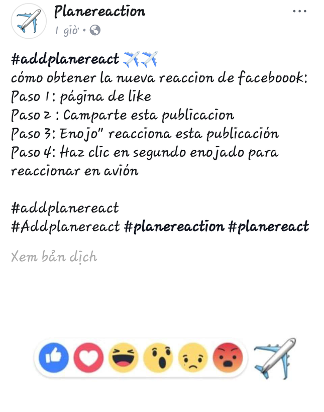 Biểu tượng cảm xúc máy bay đã bị Facebook vô hiệu hóa chỉ sau một ngày gây bão MXH ảnh 1