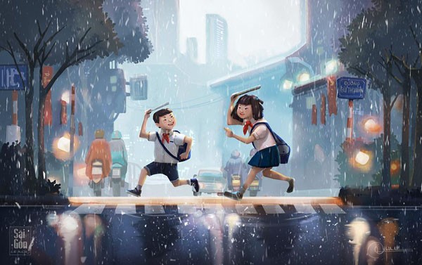 Bộ ảnh "Sài Gòn có mưa" phiên bản art-project khiến ai cũng phải thốt lên: "Sao mà đẹp thế!" ảnh 4