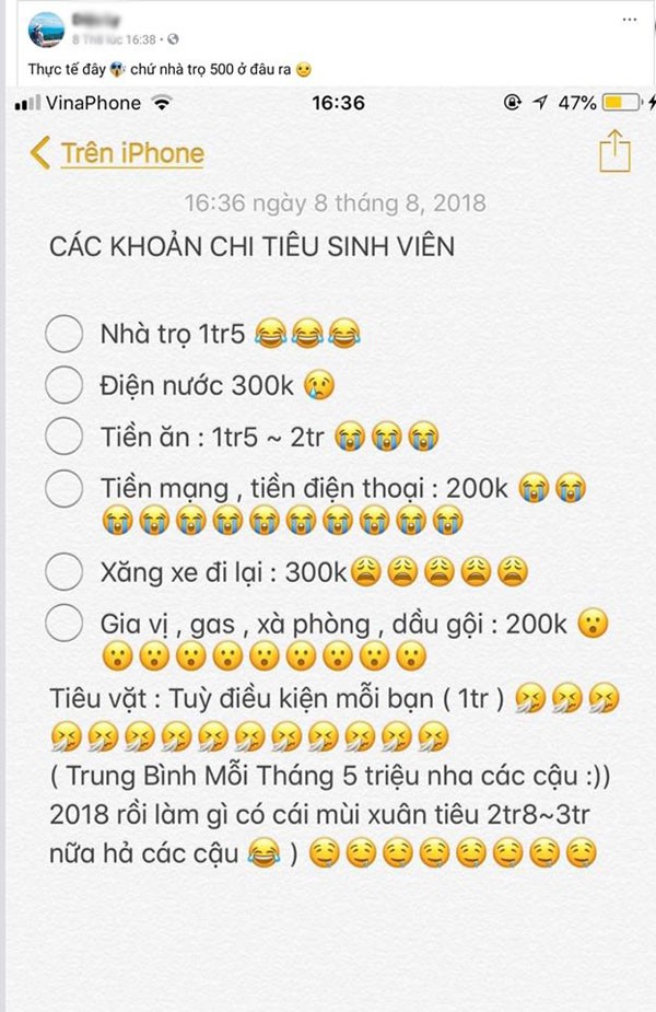 Nữ sinh Đại học gây tranh cãi với bảng chi tiêu cá nhân trung bình 5 triệu/ tháng ảnh 1