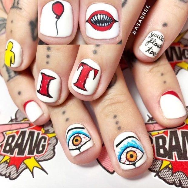 Mẫu nail siêu độc đáo "bao hot" nhất tháng cô hồn ảnh 5