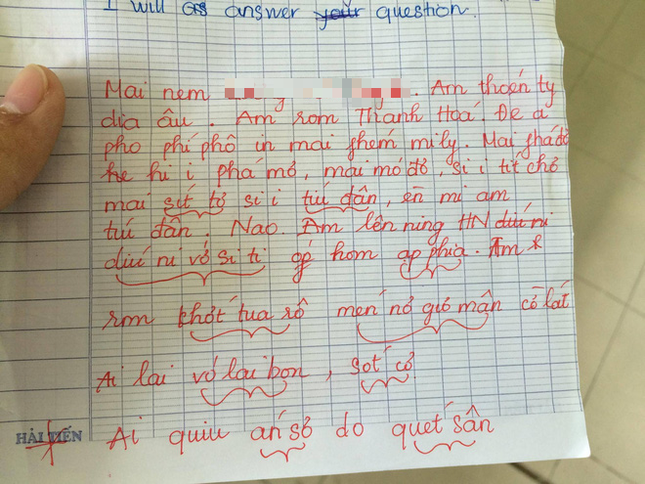 “Dở khóc dở cười” với cách phiên âm đầy hài hước của thanh niên học "vẹt" tiếng Anh ảnh 1