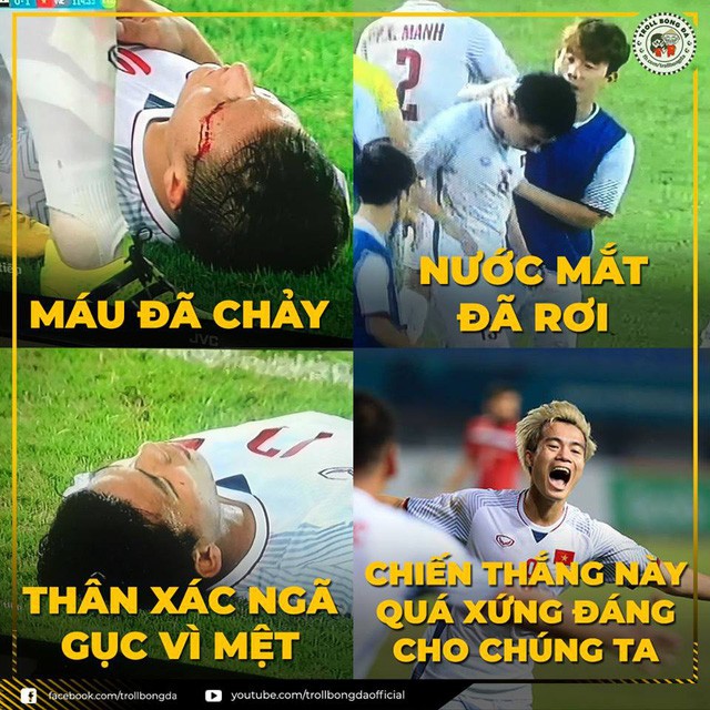 Loạt ảnh hài hước của dân mạng sau chiến thắng lịch sử của đội tuyển Olympic Việt Nam ảnh 11
