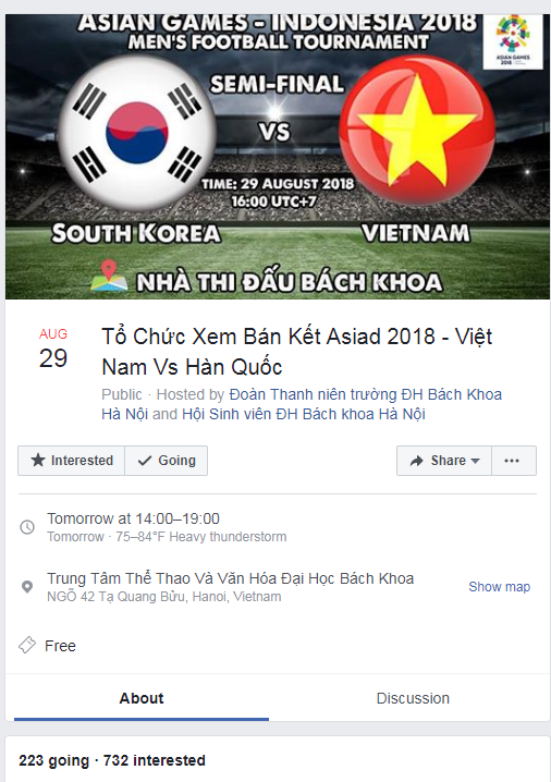 Những ngôi trường tâm lý nhất Việt Nam đã rục rịch tổ chức cho sinh viên xem bán kết ASIAD ảnh 1