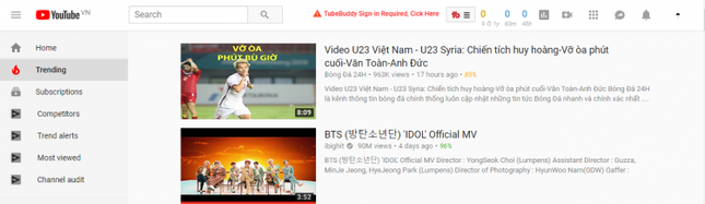 BTS rớt khỏi top search lẫn #1 trending Youtube vì bị U23 Việt Nam chiếm sóng ảnh 6