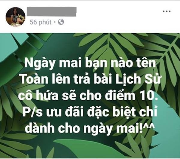 Việt Nam thắng tứ kết, giáo viên miễn kiểm tra bài cũ, cộng điểm cho những ai tên Toàn ảnh 4