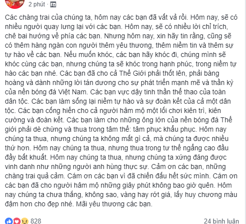 Mạng xã hội tràn ngập lời nhắn nhủ tới O.Việt Nam: "Chúng ta đã có một trận đấu tuyệt vời!" ảnh 4