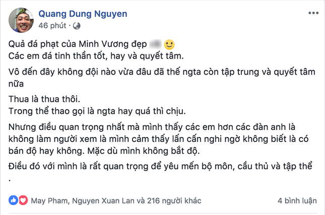 Nghệ sĩ Việt an ủi Olympic Việt Nam sau trận thua 1-3 trước Hàn Quốc ảnh 1