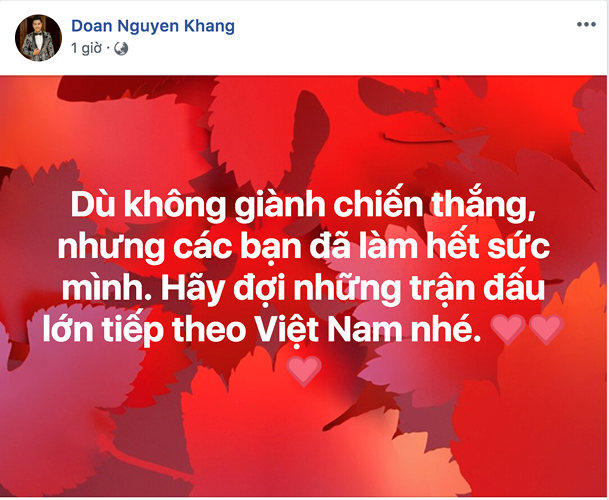 Nghệ sĩ Việt an ủi Olympic Việt Nam sau trận thua 1-3 trước Hàn Quốc ảnh 8