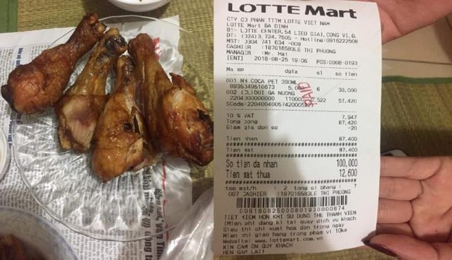 Bị khách tố mua phải đùi gà thối, đại diện Lotte Mart lên tiếng khẳng định không có mùi vị lạ ảnh 1