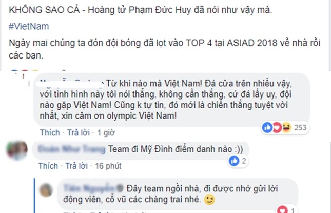 Sau tất cả, chào đón Olympic Việt Nam sẽ là những lời cảm ơn từ người hâm mộ ảnh 6