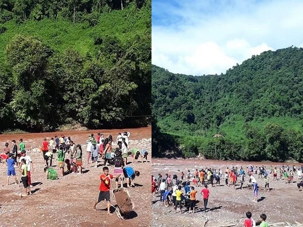Chạnh lòng mùa khai giảng: Học sinh đơn sơ chào năm học mới trên bờ suối sạt lún ảnh 3