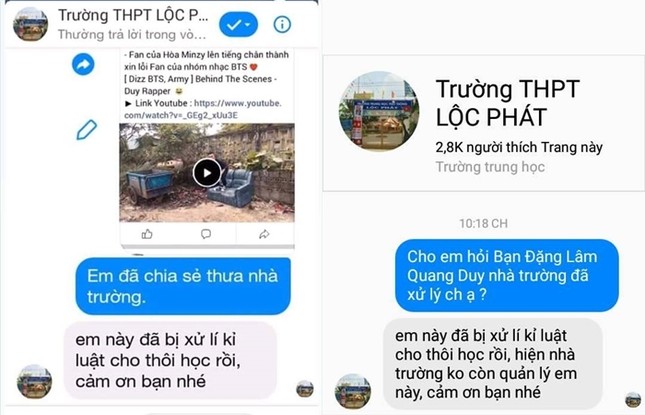 Dân mạng "bão" fanpage trường học đình chỉ nam sinh vì "dizz" BTS và ARMY ảnh 2