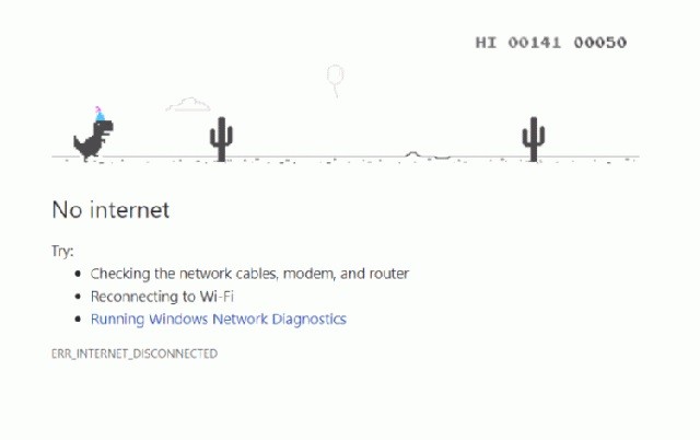 Lý do thú vị mỗi khi mất mạng là có game khủng long trên Chrome ảnh 1