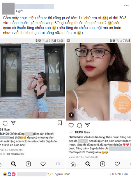 Dân mạng cười ngất bạn gái Quang Hải: Quảng cáo thuốc giảm cân, 5 ngày sau lại dùng... thuốc tăng cân ảnh 2