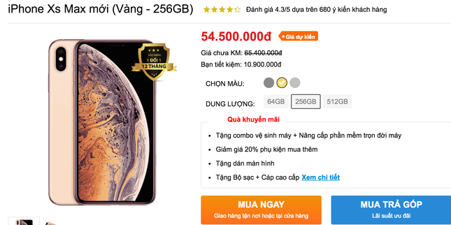 Shop điện thoại Việt Nam bán iPhone Xs Max giá 89 triệu đồng, vài tiếng sau "tụt" 35 triệu ảnh 2