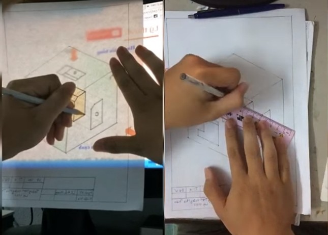 Đừng vội "bó tay" với bài tập vẽ môn Công nghệ, có thể bạn chưa biết cách này! ảnh 2