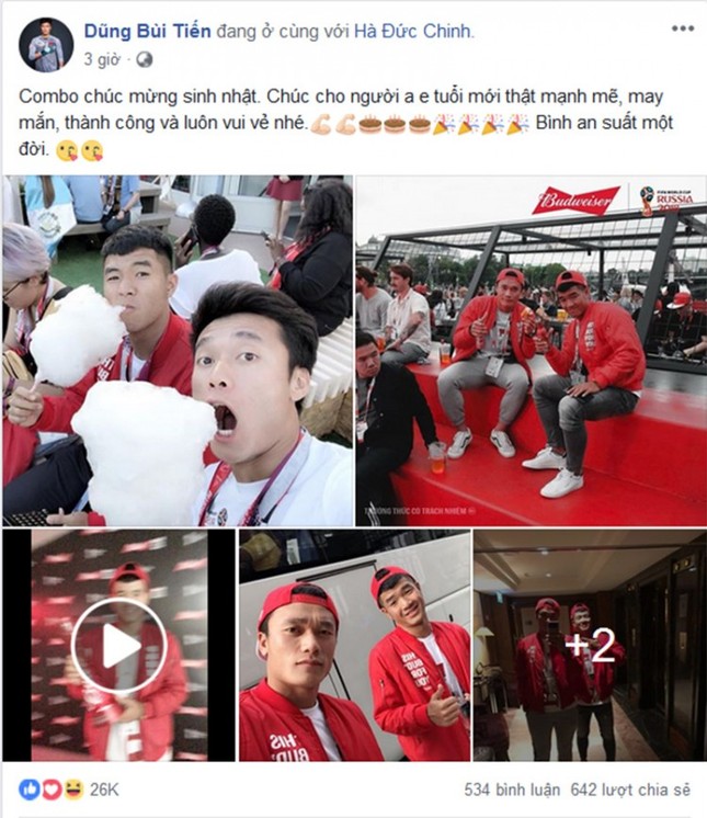 Tiến Dũng đăng seri ảnh tình tứ chúc mừng sinh nhật Đức Chinh, fan lại quyết "đẩy thuyền Dũng-Chinh" ảnh 1