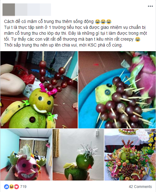 Những mâm ngũ quả cắt tỉa vừa đáng yêu vừa kỳ dị khiến dân mạng chỉ biết ôm bụng cười ảnh 1