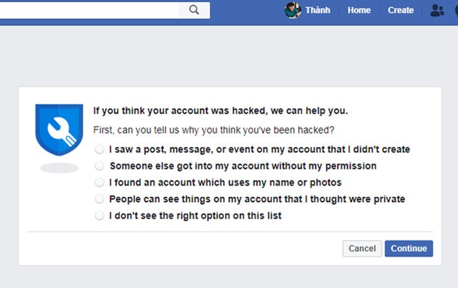 Nên làm gì khi bị tin tặc chiếm tài khoản Facebook? ảnh 1