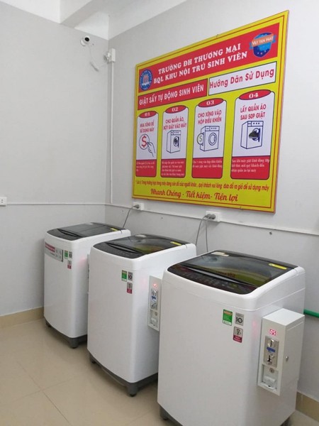 Trường Đại học hào phóng - sắm hẳn máy giặt, sấy phục vụ sinh viên ở ký túc xá ảnh 2
