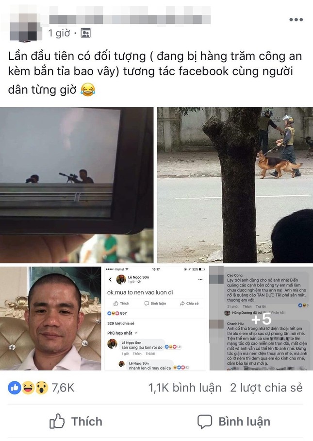 Bị vây bắt, nghi phạm "ôm lựu đạn" vẫn đăng status "thách thức" khi cố thủ trong nhà? ảnh 5