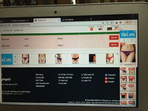 "Sốc": Học sinh tiểu học bị "tra tấn thị giác" khi trang web thi Violympic xuất hiện hình ảnh nóng mắt ảnh 1