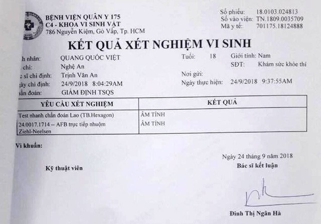 Mới nhập học, nam sinh viên Trường sĩ quan bị trả về địa phương vì ... bị bệnh lao phổi? ảnh 6