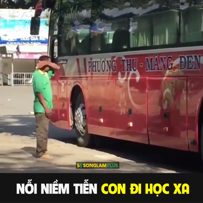 Cộng đồng mạng xúc động chia sẻ clip bố nước mắt sụt sùi tiễn con đi học xa ảnh 1