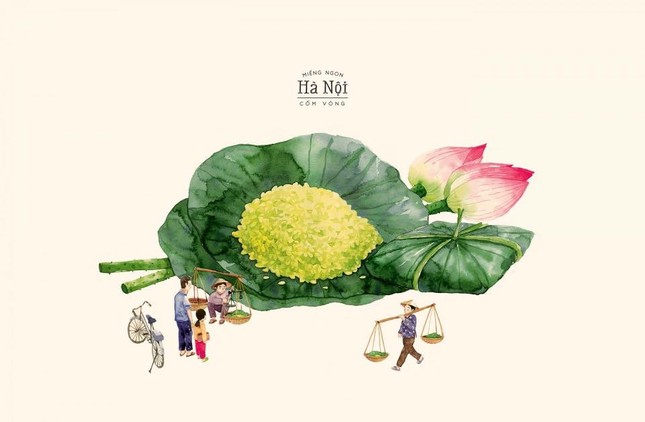 Dạo một vòng thưởng thức những "Miếng ngon Hà Nội" qua loạt tranh siêu yêu ảnh 2